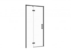 CERSANIT - Sprchové dvere LARGA ČIERNE 100X195, ľavé, číre sklo (S932-129)
