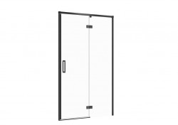 CERSANIT - Sprchové dvere LARGA ČIERNE 120X195, pravé, číre sklo (S932-126)