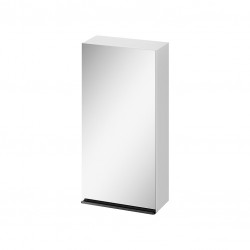 CERSANIT - Zrkadlová skrinka VIRGO 40 biela s čiernymi úchytmi (S522-009)