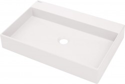 DEANTE - Correo alabaster - Granitové umývadlo, na dosku - 60x40 cm (CQR_AU6S)