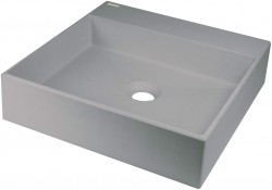DEANTE - Correo metallic grey Granit umývadlo na dosku - 400x400 mm (CQR_SU4S)