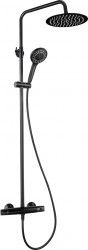 DEANTE - Jasmin čierna - Sprchový stĺp, so sprchovou batériou, termostat (NAC_N4GT)