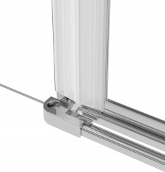 DEANTE - Kerria plus chróm - Komponent na spájanie sprchových dverí s priechodkami - pre výklenkové kabínky (KTS_011X)