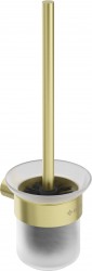 DEANTE - Okrúhla kartáčovaná zlatá toaletná kefa, nástenná (ADR_R711)