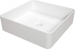 DEANTE - Štvorcové biele keramické umývadlo na dosku (CGS_6U4S)