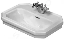 DURAVIT - 1930 Jednootvorové umývadielko s prepadom, 500 mm x 365 mm, biele – umývadielko, s WonderGliss (07855000001)