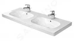 DURAVIT - D-Code Dvojumývadlo nábytkové 1200x490 mm, s 1 otvorom na batériu, alpská biela (03481200002)