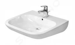 DURAVIT - D-Code Umývadlo Med 600x555 mm, s 1 otvorom na batériu, alpská biela (23126000002)