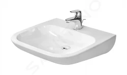 DURAVIT - D-Code Umývadlo Med 600x555 mm, s 1 otvorom na batériu, alpská biela (23136000002)