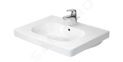 DURAVIT - D-Code Umývadlo nábytkové, 650x485 mm, s prepadom, s otvorom na batériu, biela (03426500002)