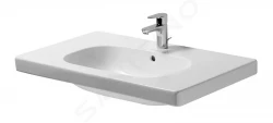 DURAVIT - D-Code Umývadlo nábytkové, 850x480 mm, s prepadom, s otvorom na batériu, biela (03428500002)