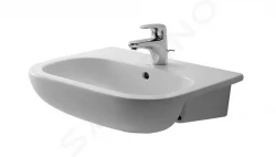 DURAVIT - D-Code Umývadlo zápustné 550x440 mm, s 1 otvorom na batériu, alpská biela (0339550000)