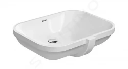 DURAVIT - D-Code Umývadlo zápustné, 560x400 mm, s prepadom, bez otvoru na batériu, biela (0338560000)