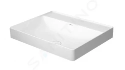 DURAVIT - DuraSquare Umývadlová misa, 600x470 mm, bez prepadu, bez otvoru na batériu, DuraCeram, WonderGliss, biela (23546000701)