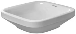 DURAVIT - DuraStyle Umývadlo na dosku, 430x430 mm, s WonderGliss, biela (03494300001)