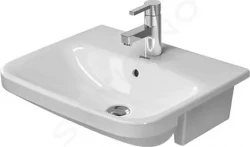 DURAVIT - DuraStyle Umývadlo nábytkové 550x455 mm, s 1 otvorom na batériu, s WonderGliss, biela (03755500001)