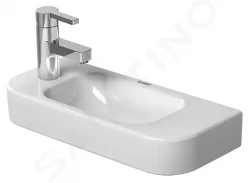 DURAVIT - Happy D.2 Umývadielko, 500x220 mm, bez prepadu, s otvorom na batériu vľavo, biela (0711500009)