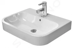 DURAVIT - Happy D.2 Umývadlo na dosku, 600x460 mm, s prepadom, s otvorom na batériu, biela (2315600000)