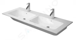 DURAVIT - ME by Starck Nábytkové dvojumývadlo 1300x490 mm, s 2 otvormi na batérie, matná biela (2336133200)