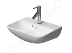 DURAVIT - ME by Starck Umývadielko 450x320 mm, 1 otvor na batériu, s WonderGliss, matná biela (07194532001)