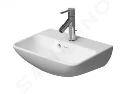 DURAVIT - ME by Starck Umývadielko, 450x320 mm, s prepadom, s otvorom na batériu, WonderGliss, biela (07194500001)