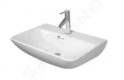 DURAVIT - ME by Starck Umývadlo, 600x400 mm, s prepadom, s otvorom na batériu, WonderGliss, biela (23436000001)