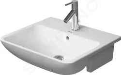 DURAVIT - ME by Starck Umývadlo polozápustné 550x455 mm, s 1 otvorom na batériu, alpská biela (0378550000)