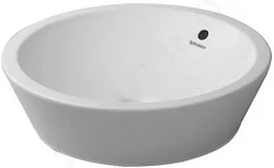 DURAVIT - Starck 1 Umývadlová misa, priemer 530 mm, s prepadom, biela (0447530000)