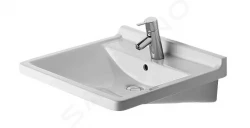 DURAVIT - Starck 3 Umývadlo 600x545 mm, bezbariérové, 1 otvor na batériu, s WonderGliss, alpská biela (03096000001)