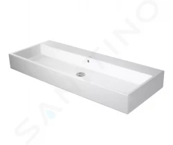 DURAVIT - Vero Air Dvojumývadlo 1200x470 mm, s prepadom, bez otvoru na batériu, WonderGliss, biela (23501200601)