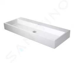 DURAVIT - Vero Air Dvojumývadlo nábytkové 1200x470 mm, bez prepadu, bez otvoru na batériu, WonderGliss, biela (23501200791)