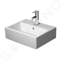 DURAVIT - Vero Air Umývadielko 450x350 mm, s prepadom, otvor na batériu, WonderGliss, biela (07244500001)