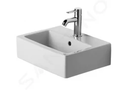 DURAVIT - Vero Umývadielko 450x350 mm, s 1 otvorom na batériu, s WonderGliss, alpská biela (07044500001)