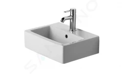 DURAVIT - Vero Umývadielko, 450x350 mm, s prepadom, s otvorom na batériu, biela (0704450000)