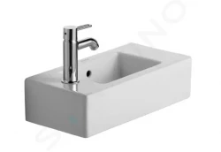 DURAVIT - Vero Umývadielko, 500x250 mm, s prepadom, s otvorom na batériu vľavo, biela (0703500009)