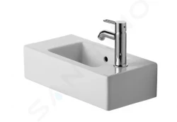 DURAVIT - Vero Umývadielko, 500x250 mm, s prepadom, s otvorom na batériu vpravo, biela (0703500008)