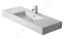 DURAVIT - Vero Umývadlo 1250x490 mm, s 1 otvorom na batériu, s WonderGliss, alpská biela (03291200001)