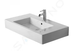 DURAVIT - Vero Umývadlo, 850x490 mm, s prepadom, s otvorom na batériu, WonderGliss, biela (03298500001)