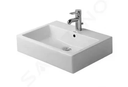 DURAVIT - Vero Umývadlo na dosku, 500x470 mm, s 1 otvorom na batériu, s WonderGliss, alpská biela (04525000001)