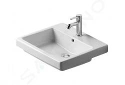 DURAVIT - Vero Umývadlo s prepadom, 550 mm x 465 mm, biele – jednootvorové umývadlo, s WonderGliss (03155500001)