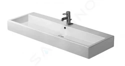 DURAVIT - Vero Umývadlo s prepadom, brúsené, 1200 mm x 470 mm, biele – jednootvorové umývadlo, s WonderGliss (04541200271)