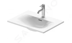 DURAVIT - Viu Umývadlo na dosku, 600x450 mm, zápustné, s prepadom, s otvorom na batériu, biela (0385600000)