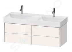 DURAVIT - XSquare Dvojumývadlová skrinka 397x1184x460 mm, 4 zásuvky, lesklá biela (XS416402222)