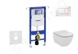 GEBERIT - Duofix Modul na závesné WC s tlačidlom Sigma30, biela/lesklý chróm + Ideal Standard Tesi - WC a doska (111.355.00.5 NF5)