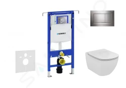 GEBERIT - Duofix Modul na závesné WC s tlačidlom Sigma30, lesklý chróm/chróm mat + Ideal Standard Tesi - WC a doska (111.355.00.5 NF6)