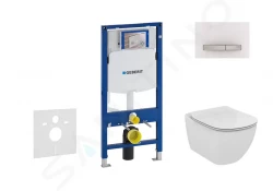 GEBERIT - Duofix Modul na závesné WC s tlačidlom Sigma50, alpská biela + Ideal Standard Tesi - WC a doska (111.300.00.5 NF8)