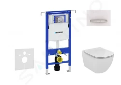 GEBERIT - Duofix Modul na závesné WC s tlačidlom Sigma50, alpská biela + Ideal Standard Tesi - WC a doska (111.355.00.5 NF8)