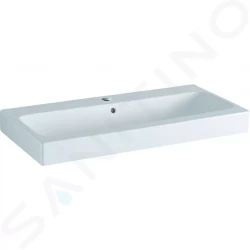 GEBERIT - iCon Umývadlo, 600x485 mm, s prepadom, otvor na batériu, KeraTect, biela (124060600)