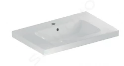 GEBERIT - iCon Umývadlo 750x480x160 mm, s prepadom, s otvorom na batériu, KeraTect, biela (501.839.00.2)