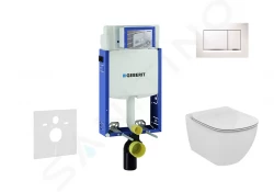 GEBERIT - Kombifix Modul na závesné WC s tlačidlom Sigma30, biela/lesklý chróm + Ideal Standard Tesi - WC a doska (110.302.00.5 NF5)